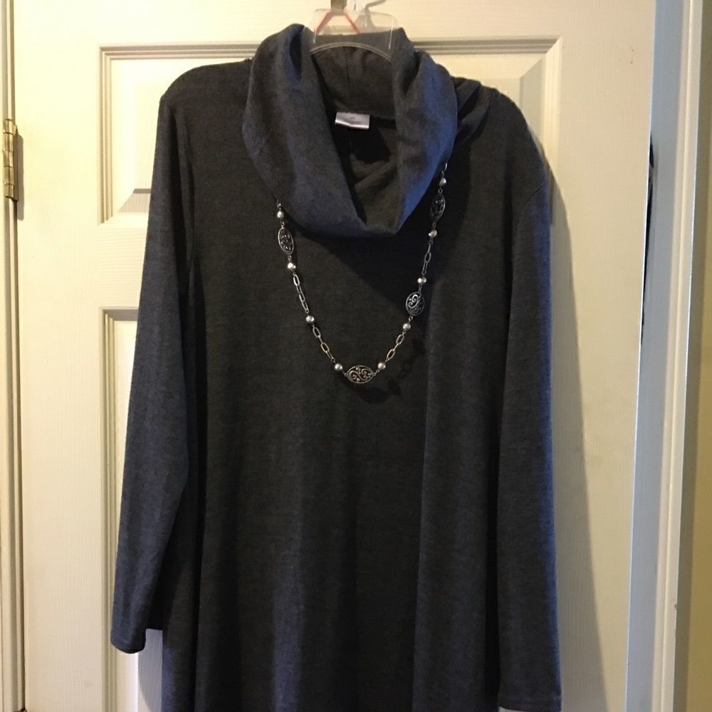 Serra long sleeves knit dress cowl neck size XL